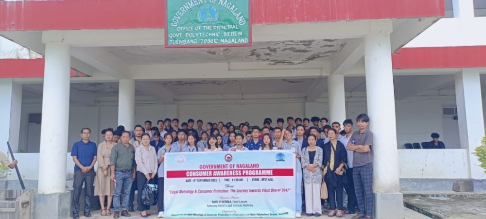 Participants and resource person at Government Polytechnic Sedem, Tuensang on September 9. (Photo Courtesy: LM&CP)